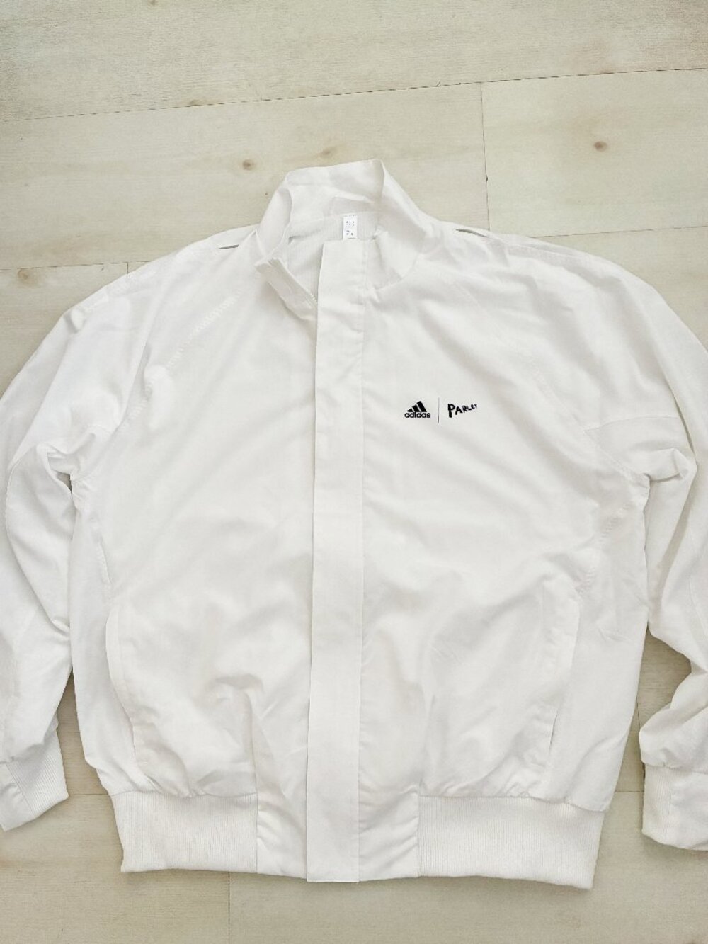 Adidas x Parley Men's London Tennis Windbreaker Jacket White HN7127 Size Large